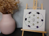 Just Breath, Inner Peace Crystal Grid Canvas