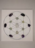 Just Breath, Inner Peace Crystal Grid Canvas